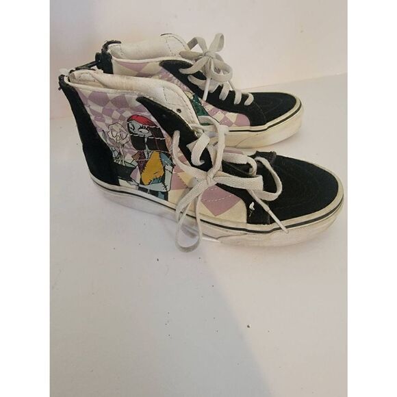 Vans x Disney\'s kids Black The Night Before Christmas Sk8 Hi Sneakers Size 12